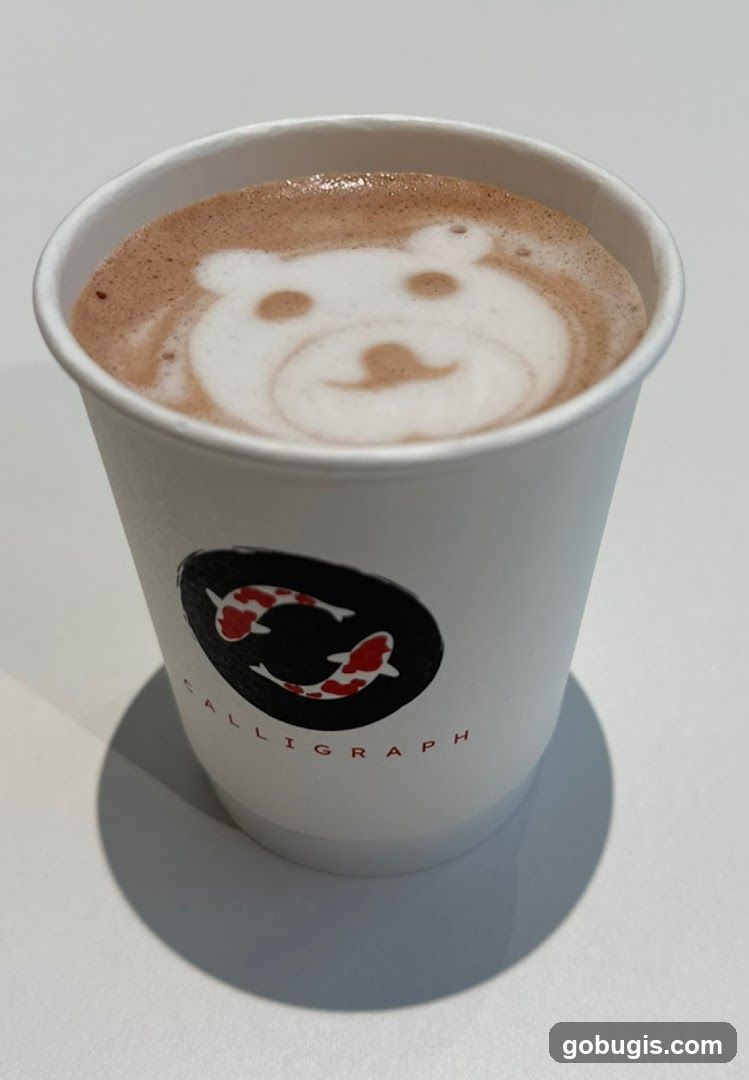 Hot Chocolate with Bear Art