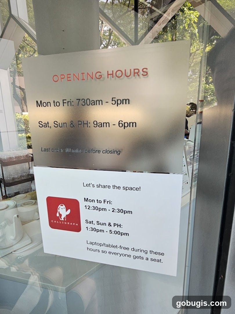 Opening Hours and Space Sharing Information