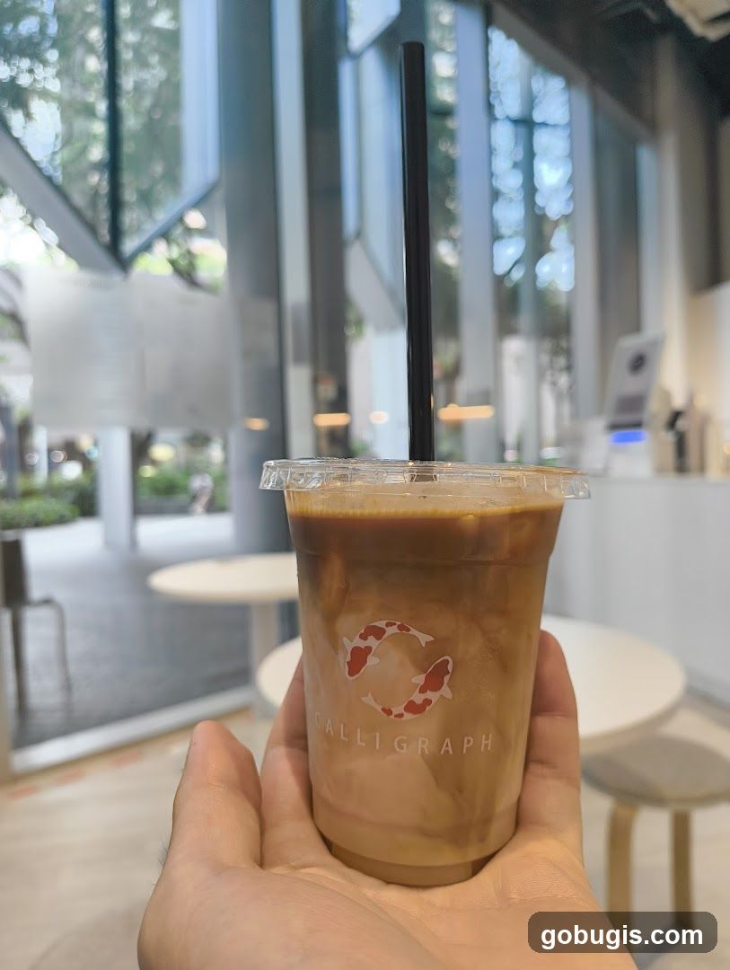 Iced Coffee with Koi Logo