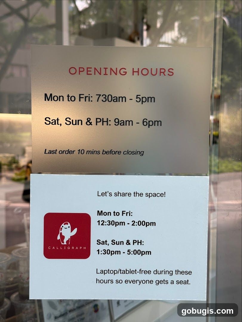 Opening Hours and Space Sharing Information