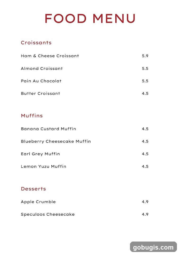 FOOD MENU