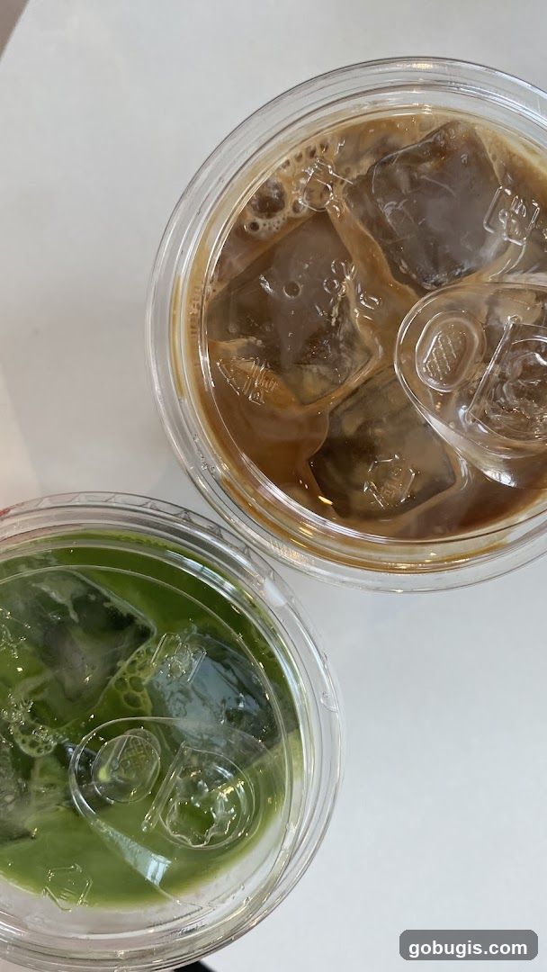Iced Coffee and Matcha