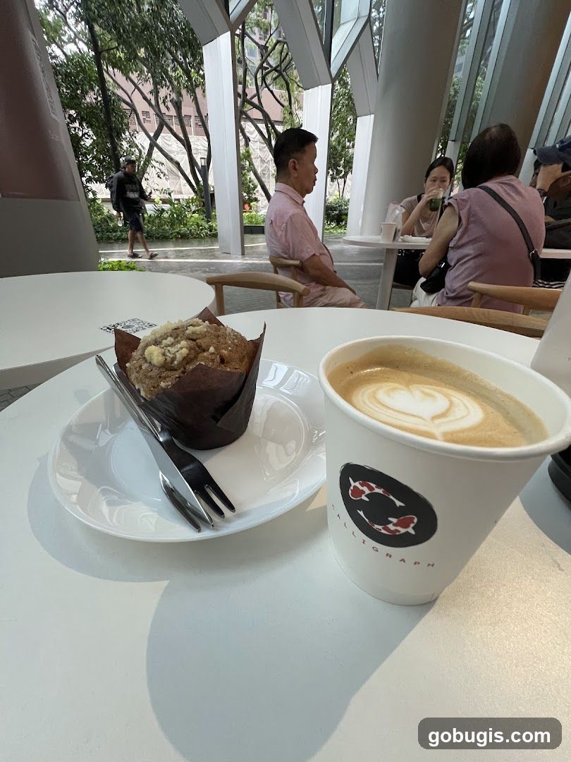 Coffee and Muffin at a Cafe