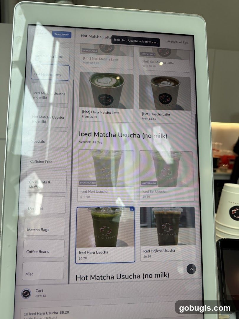 Matcha Menu