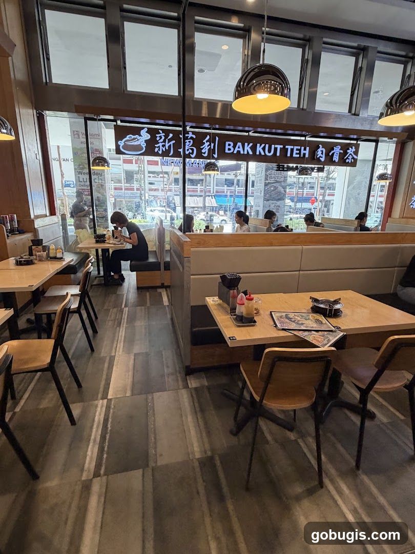 Restaurant Interior with Bak Kut Teh Signage