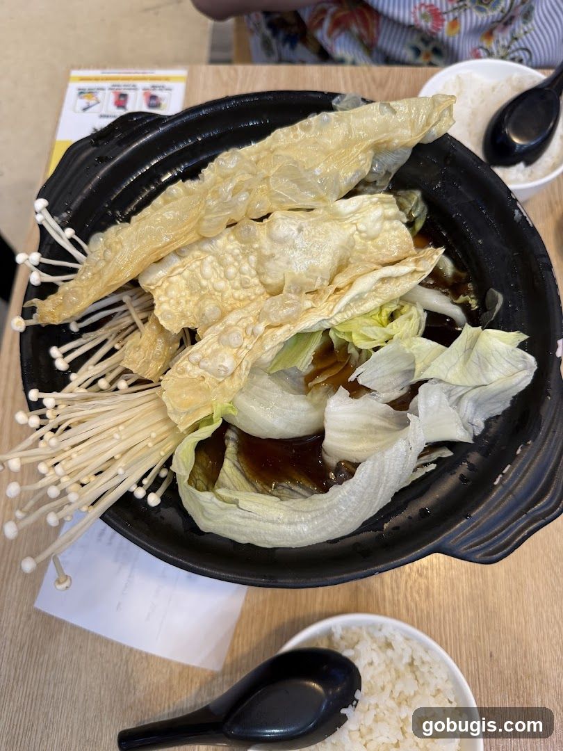 Enoki Mushrooms and Tofu Skin with Lettuce