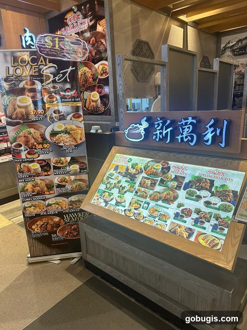 Restaurant Menu Display