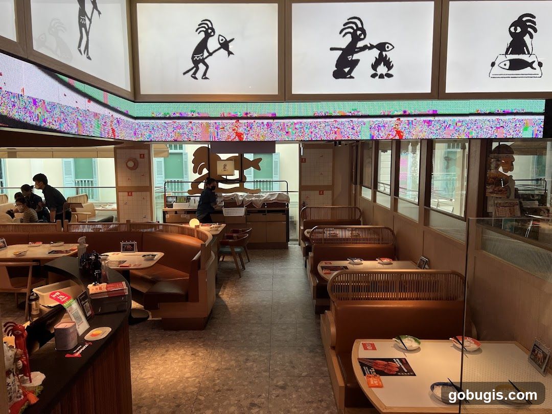 Restaurant Interior with Booth Seating