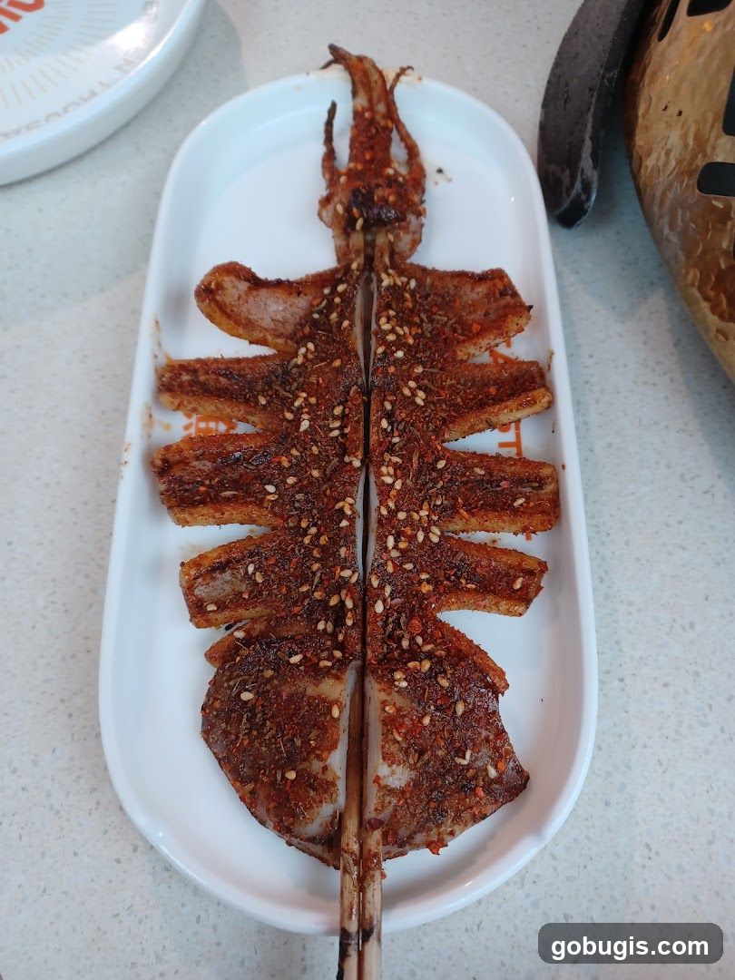 Spicy Grilled Squid Skewer