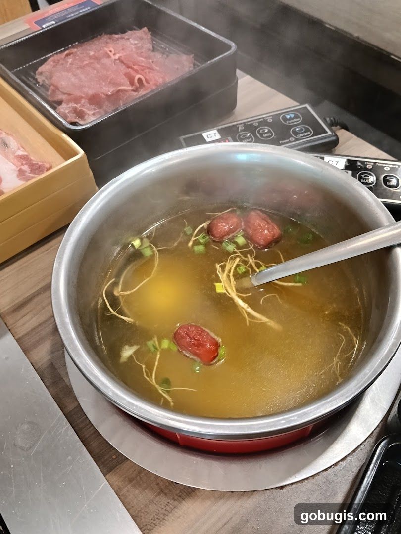Hot Pot Broth with Ingredients