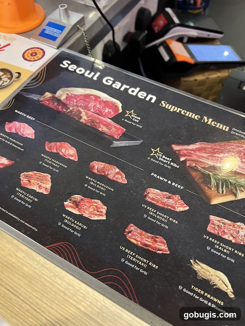 Seoul Garden Supreme Menu