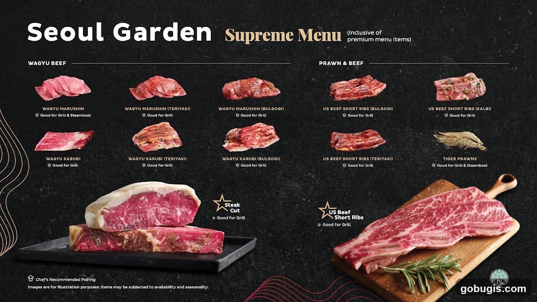 Seoul Garden Supreme Menu