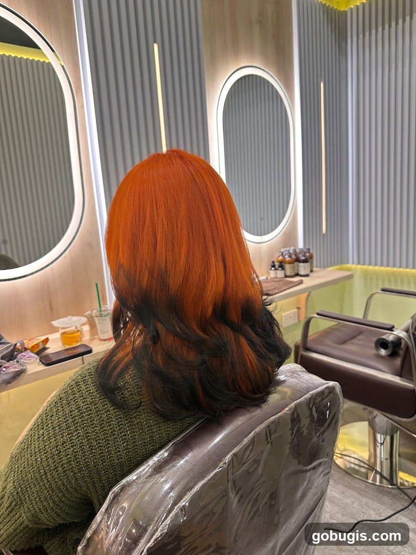 Hair Salon Interior with Client