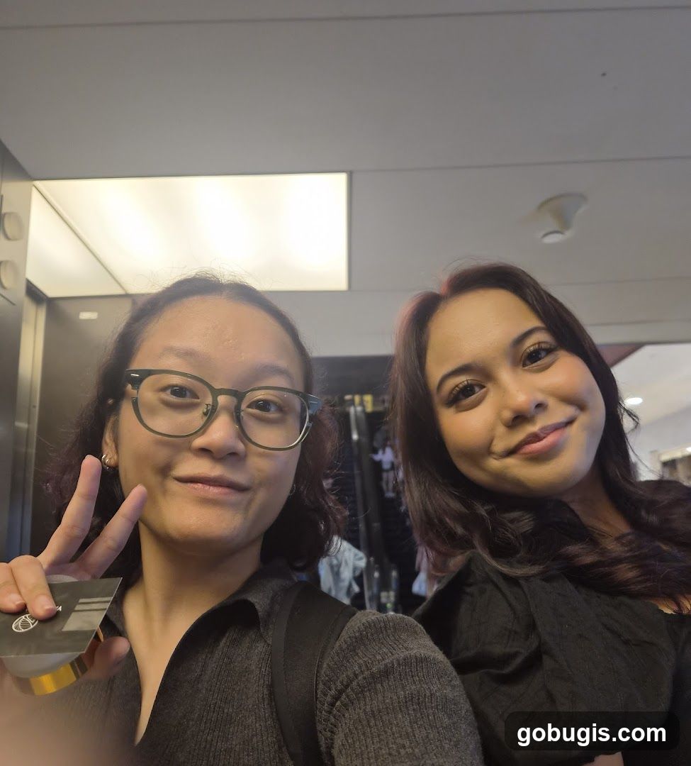 Two women smiling for a selfie