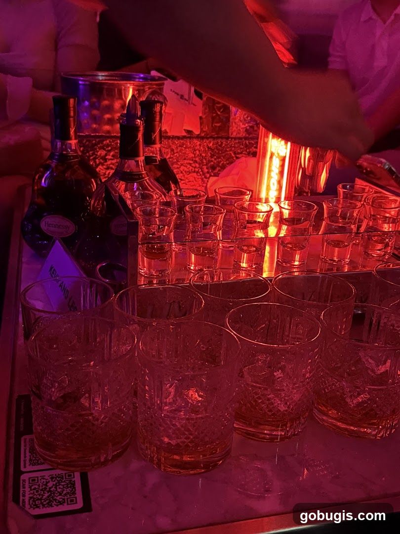 Bar Setup with Drinks