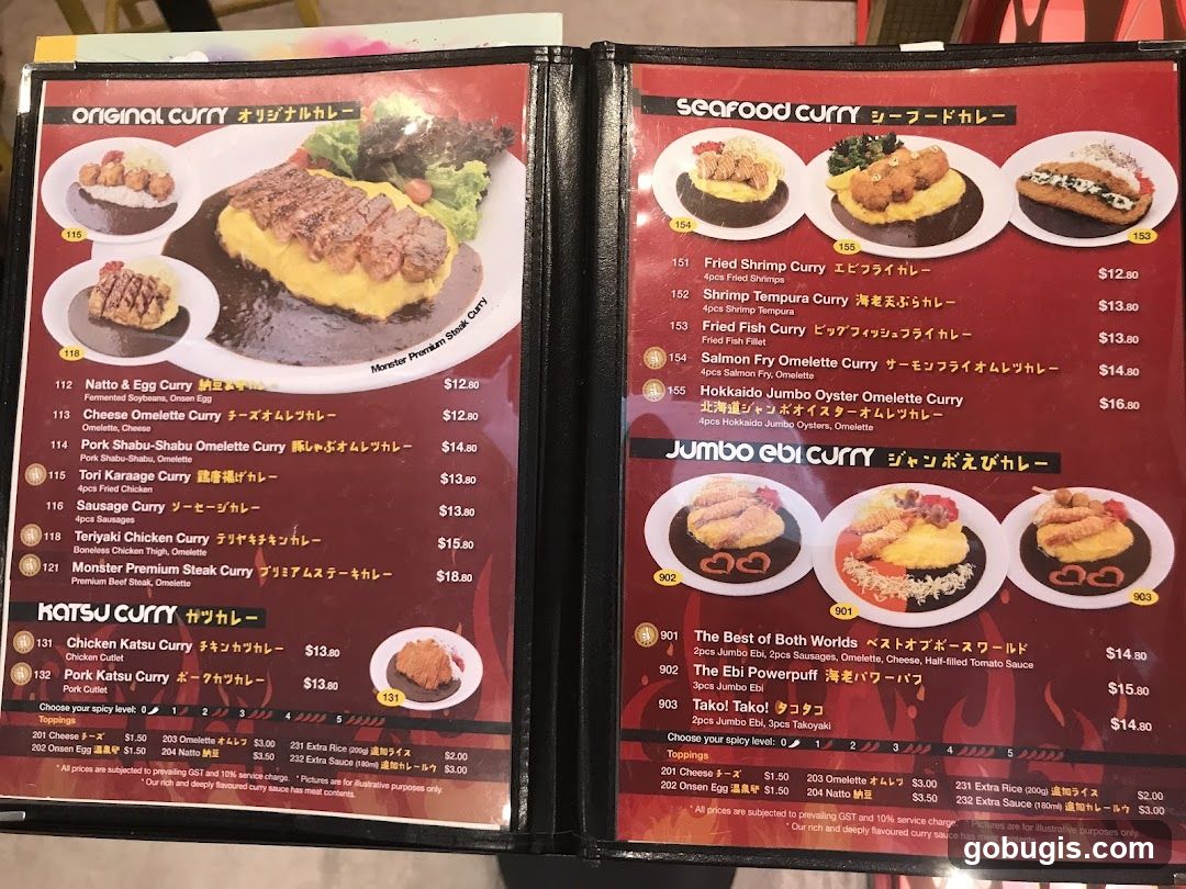 Curry Menu