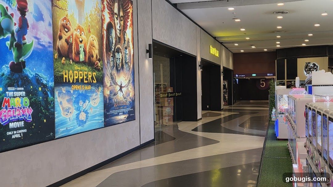 Movie Posters and Cinema Entrance