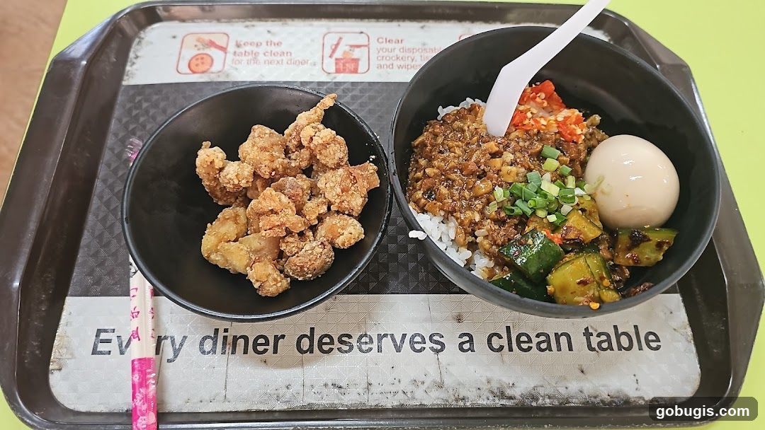 Food on a tray