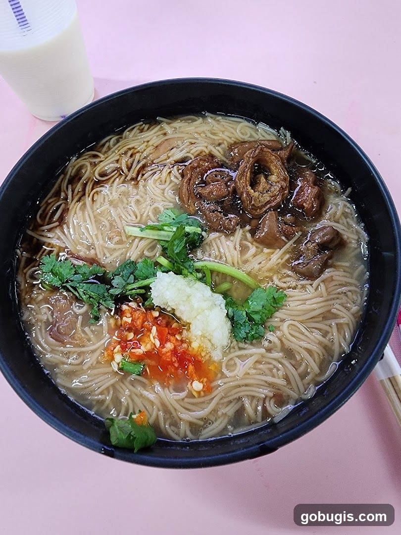 Noodle Soup with Intestines