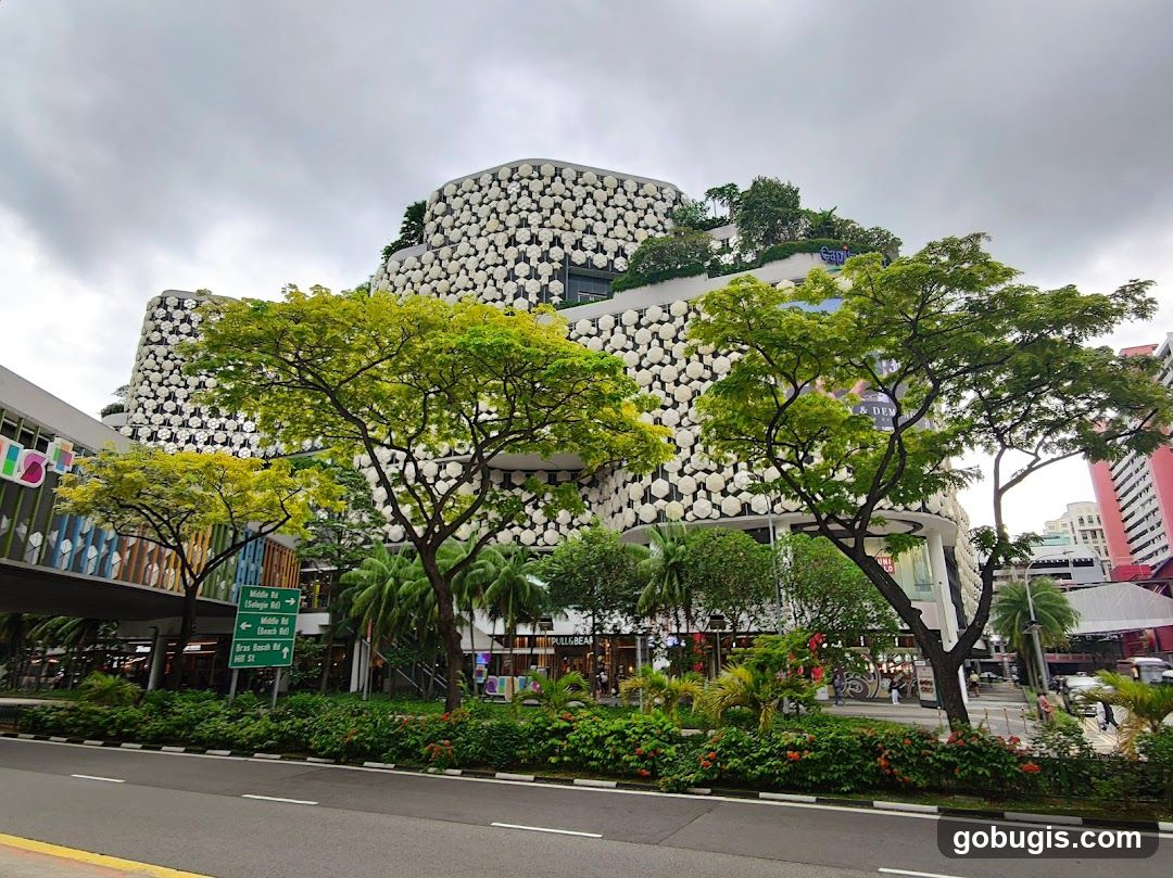 Modern Building with Greenery