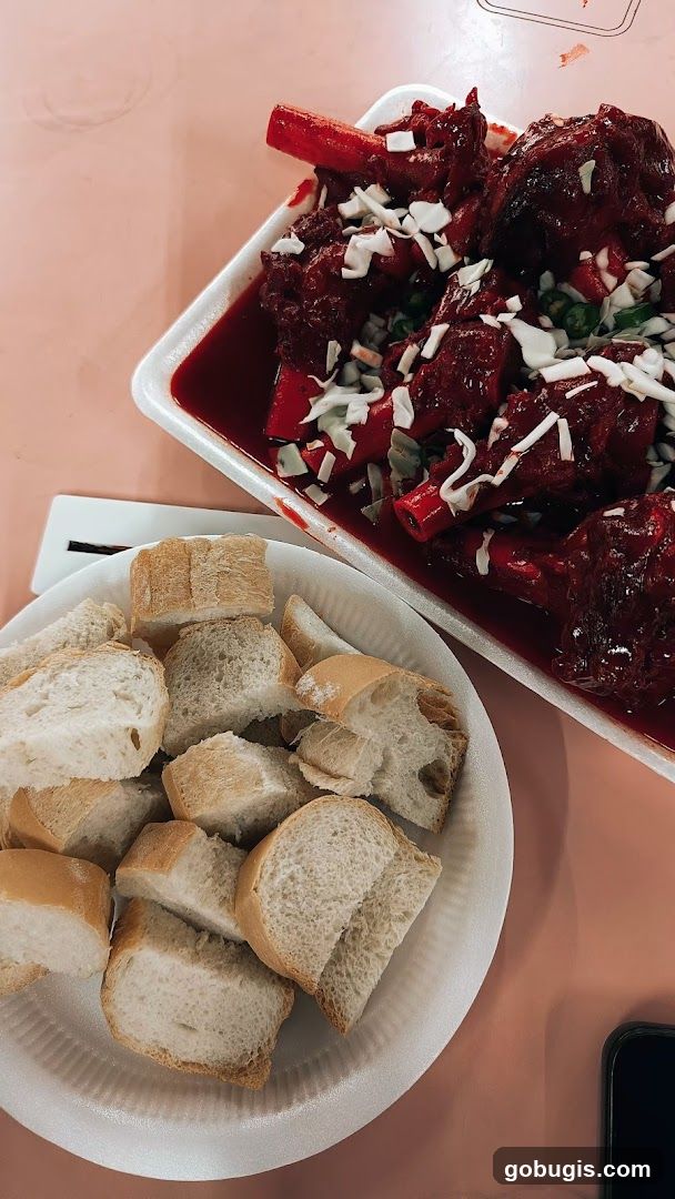 Spicy Meat Dish with Bread