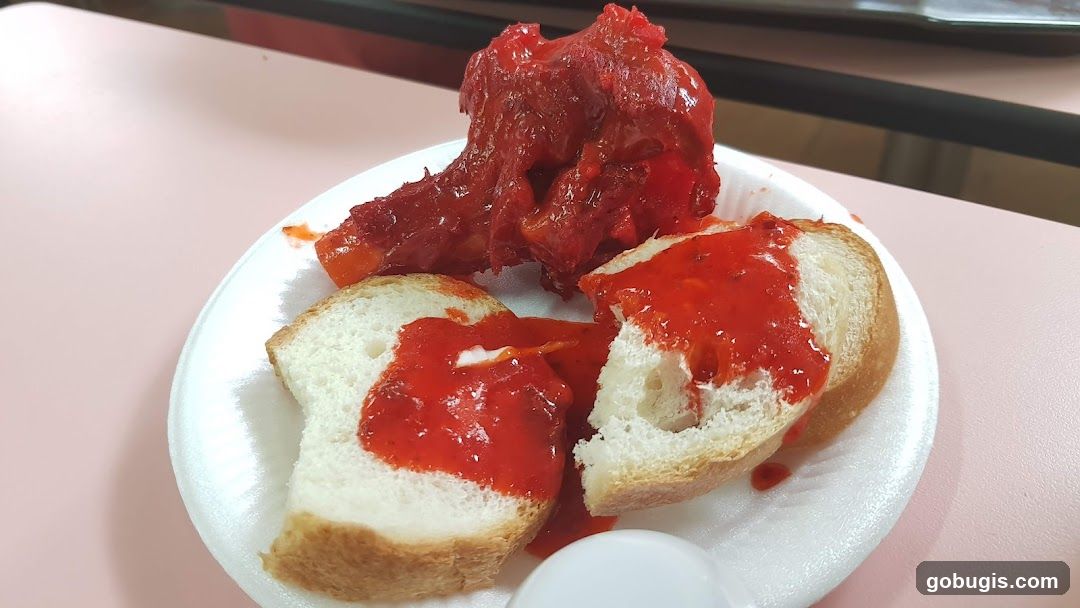 Meat and Bread with Sauce