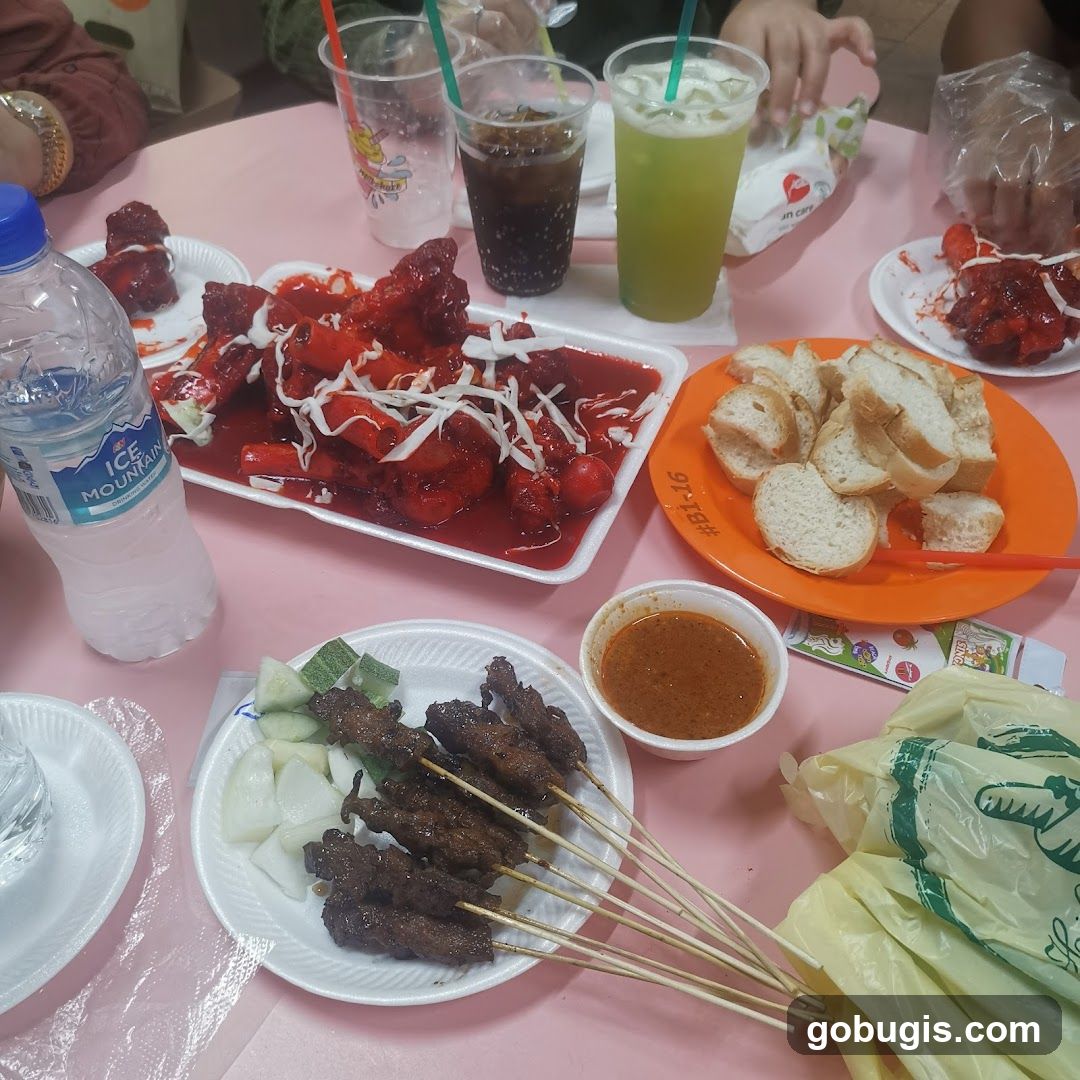 Food spread on a table