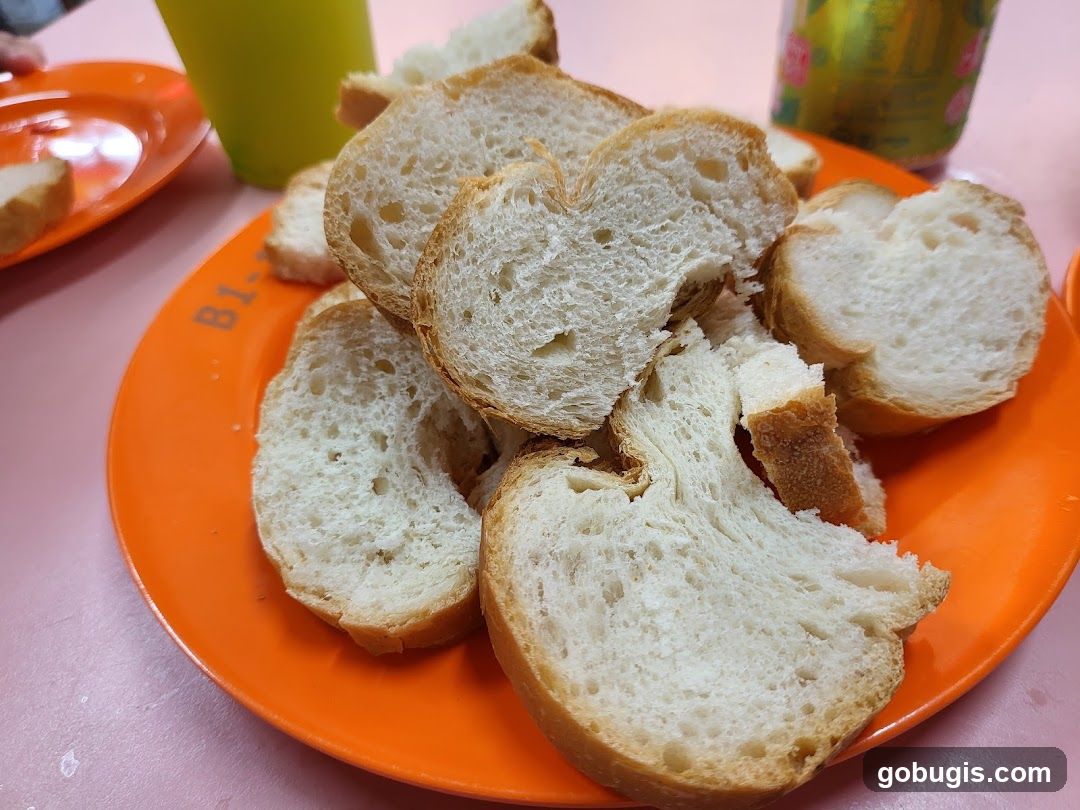 Slices of Bread on an Orange Plate