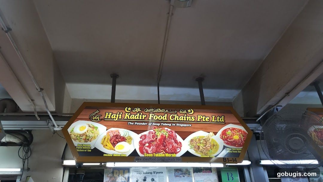 Haji Kadir Food Chains Pte Ltd Menu Display