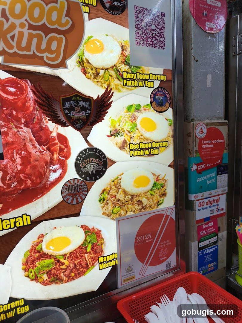 Food King Menu Display