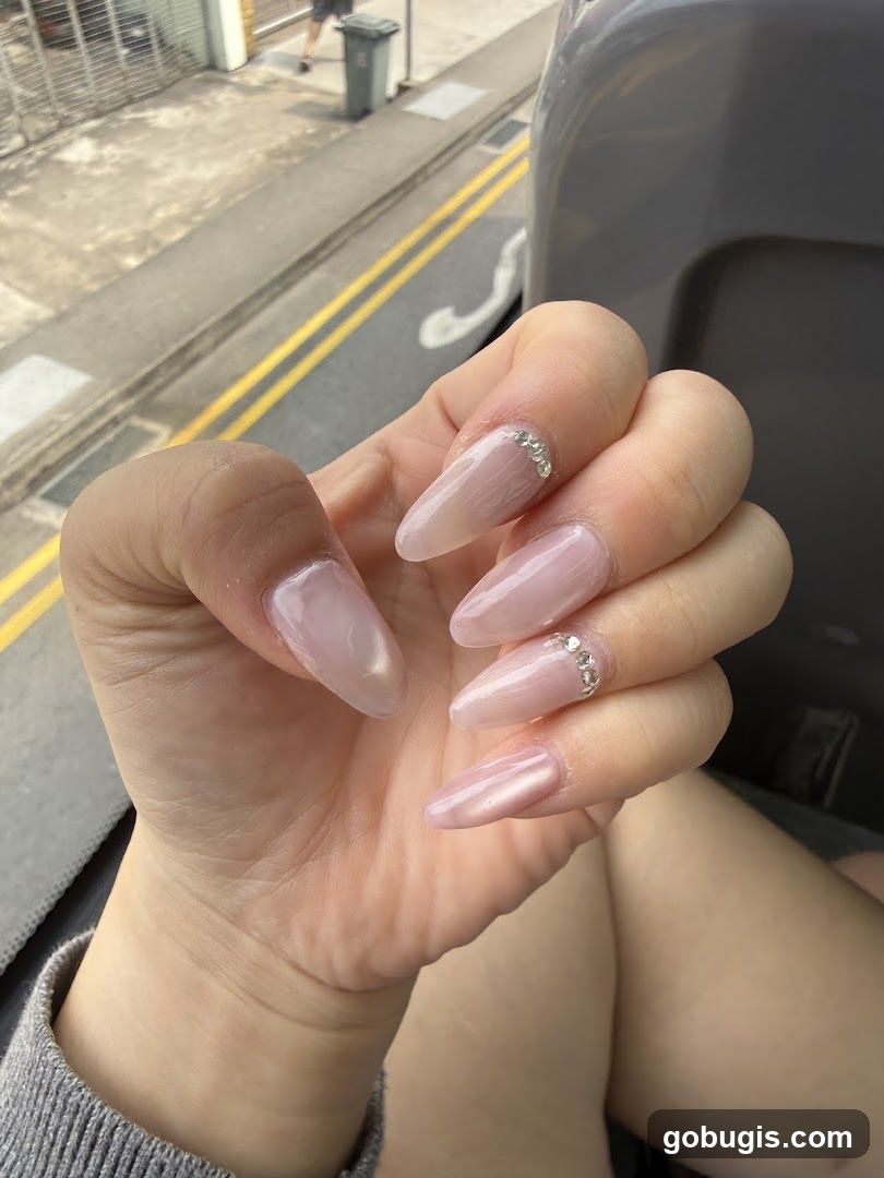 Nails with Rhinestones