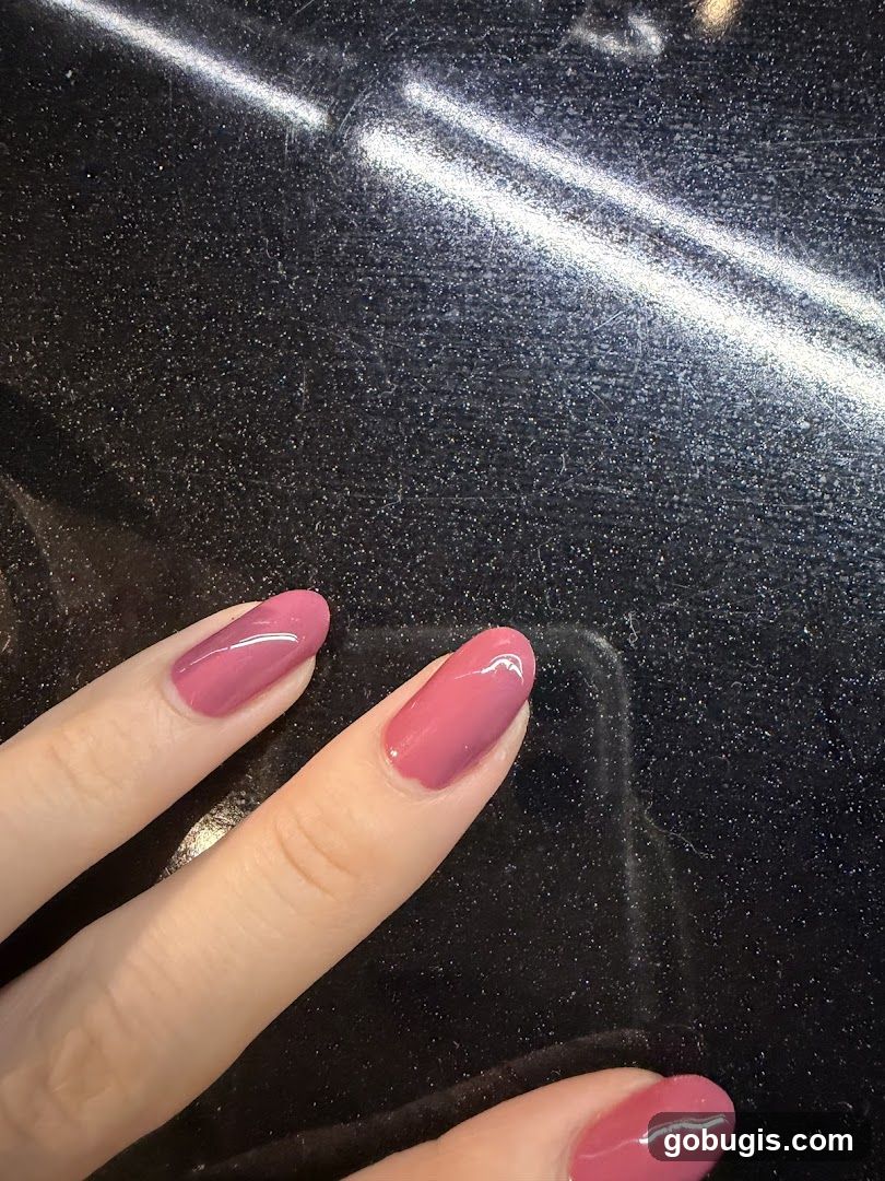 Nails with Pink Polish