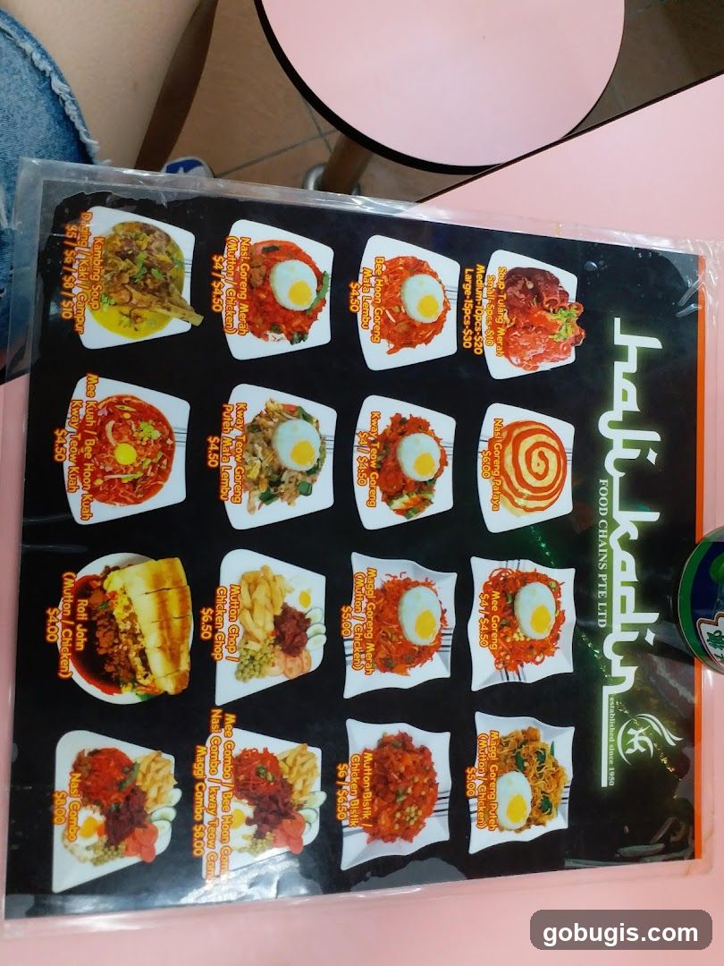 Haji Kadin Food Chains Pte Ltd Menu