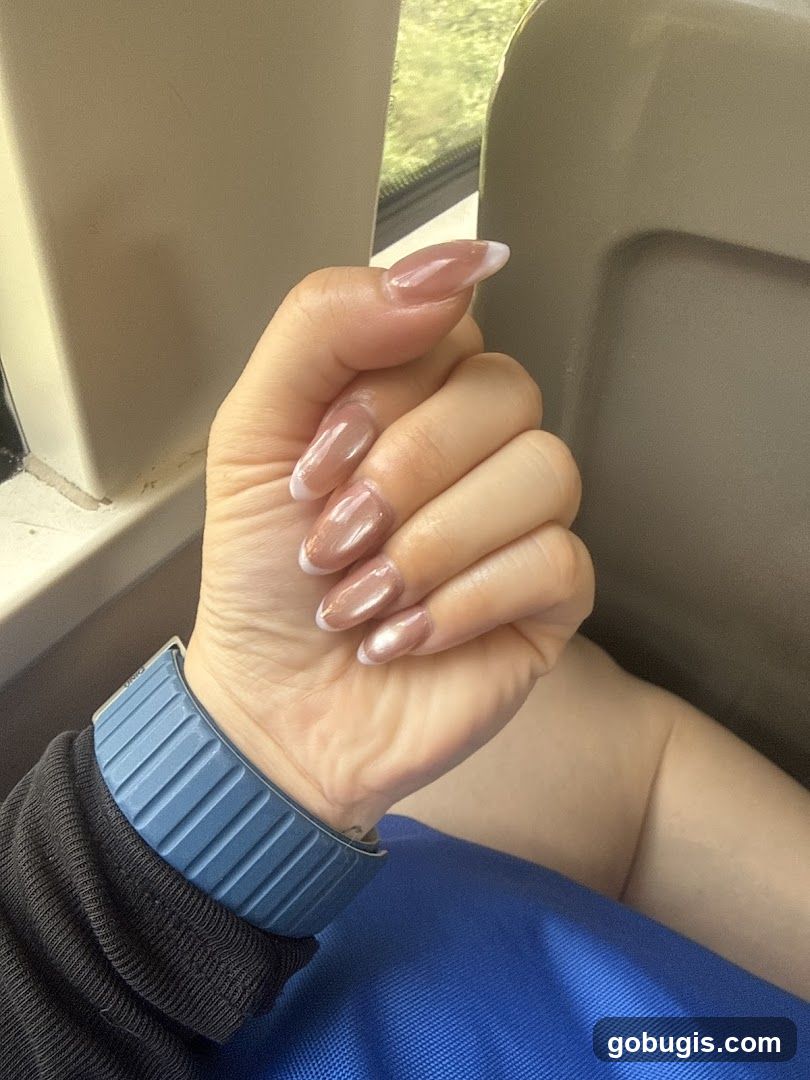 Woman's hand with French manicure