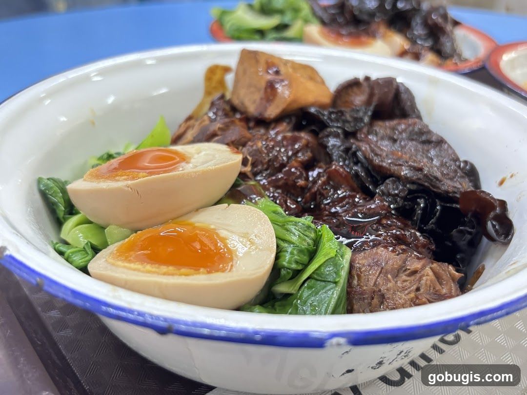 Braised Pork Rice with Eggs and Vegetables