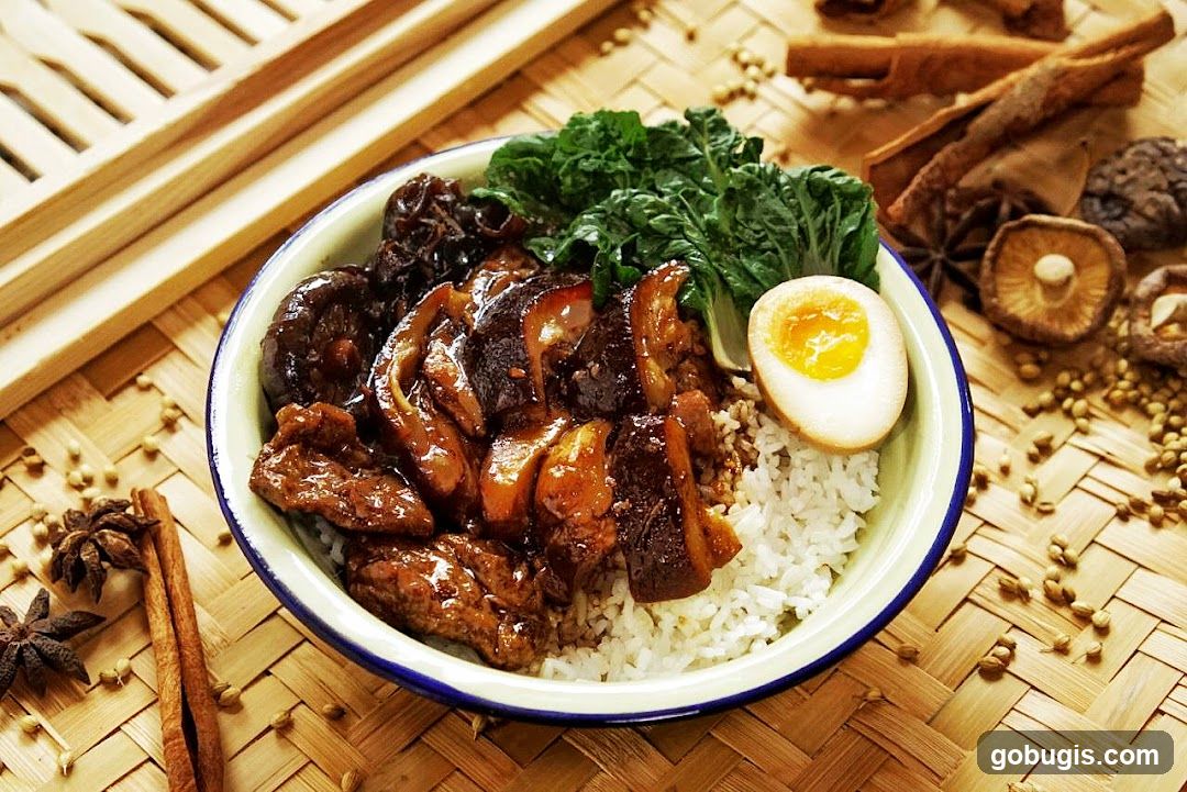Braised Pork Belly Rice Bowl