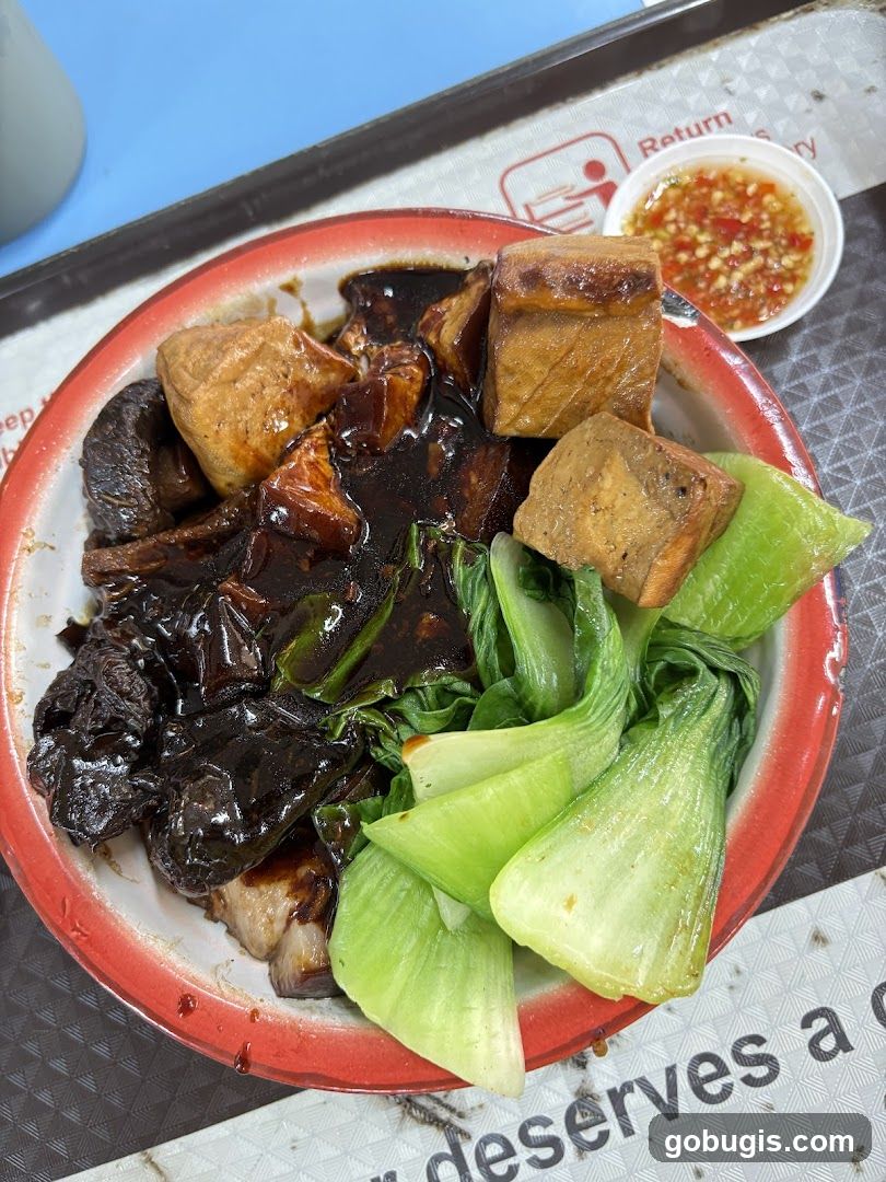 Braised Pork Belly with Tofu and Bok Choy