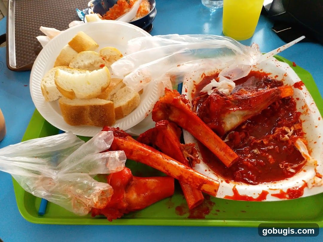 Leftover Food on Tray