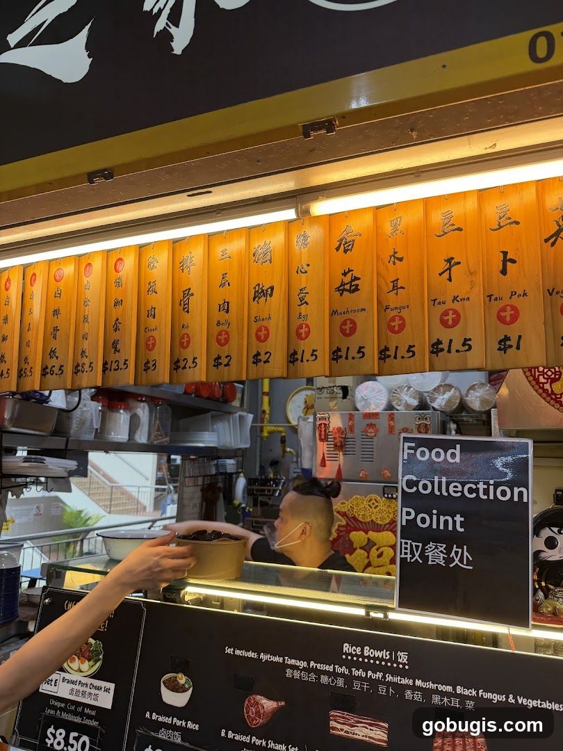 Food Stall Menu and Collection Point