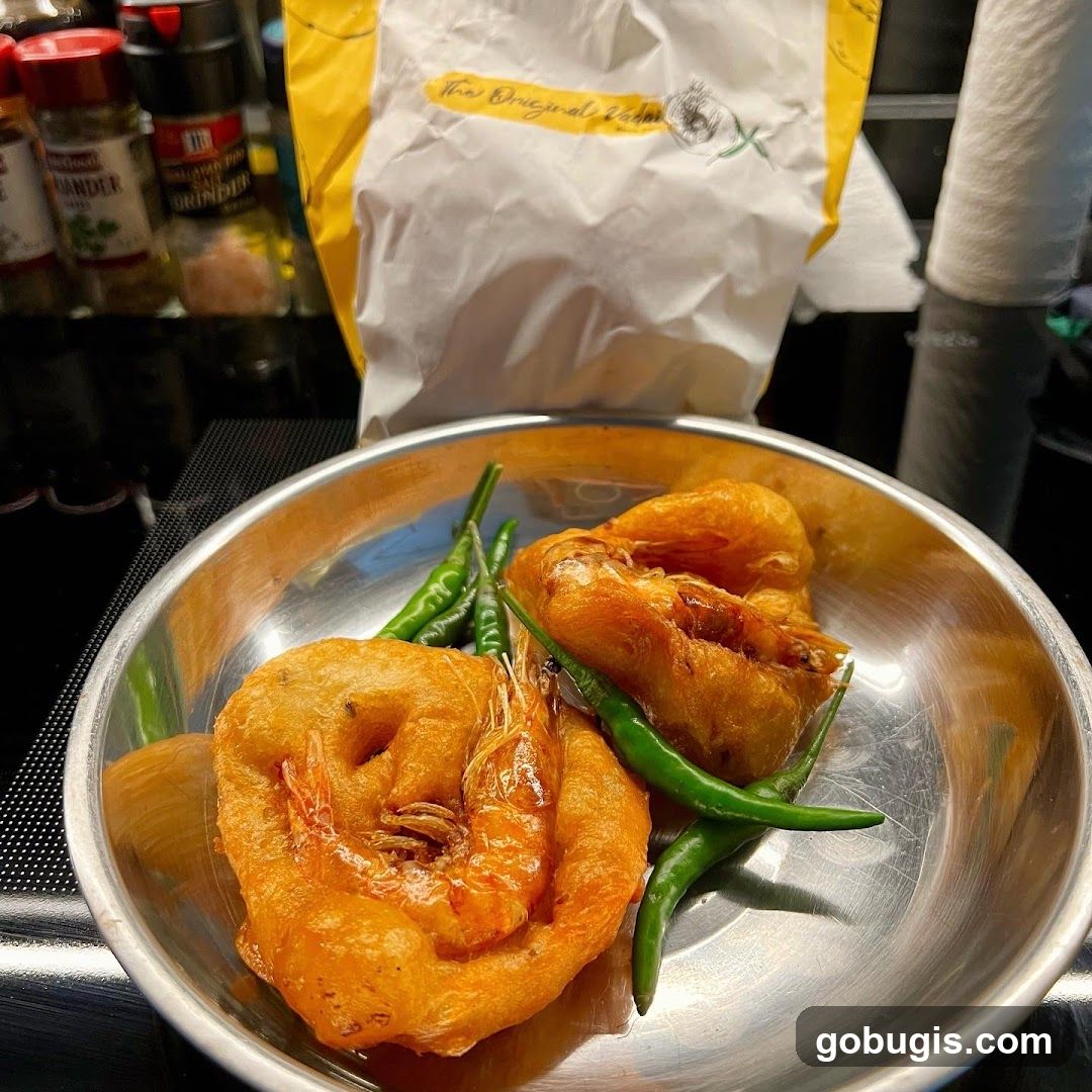 Fried Prawns with Green Chilies
