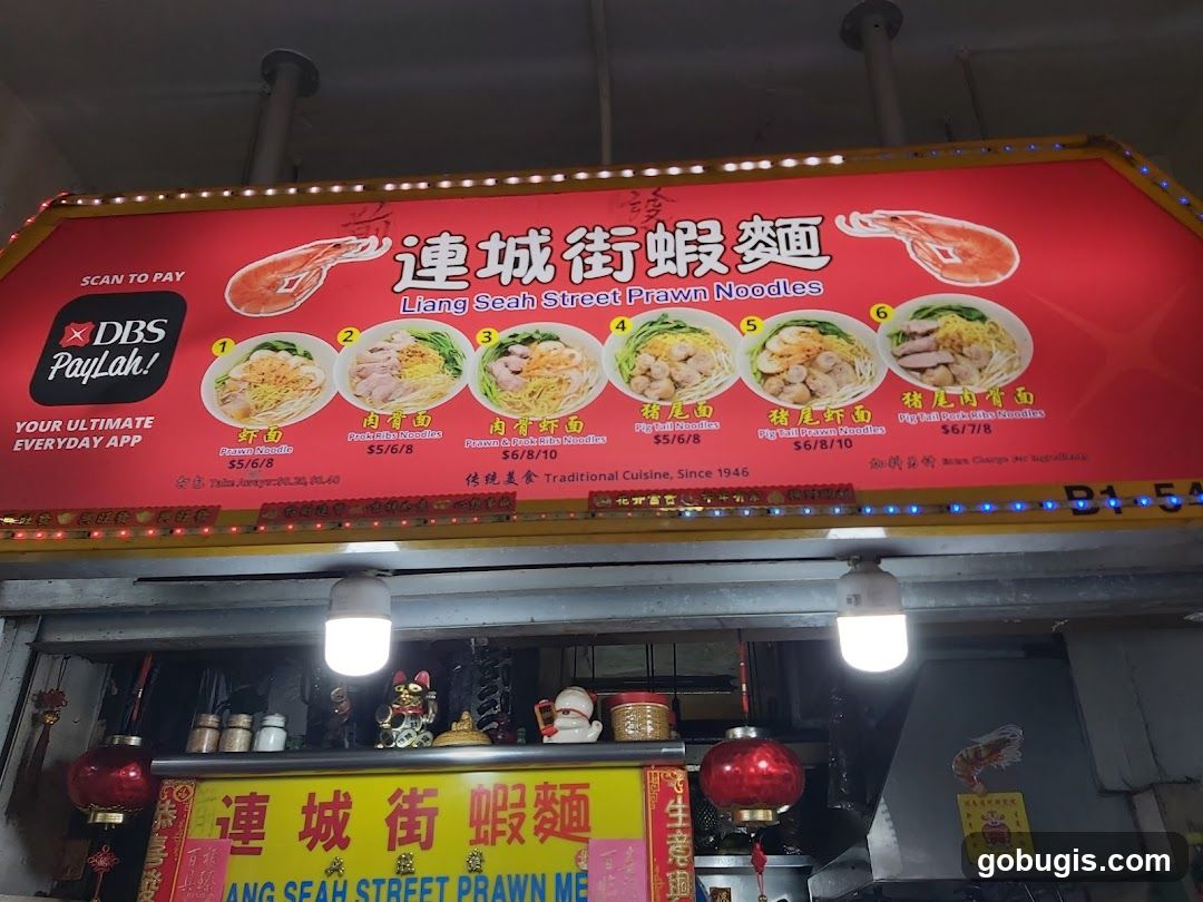 Liang Seah Street Prawn Noodles Menu
