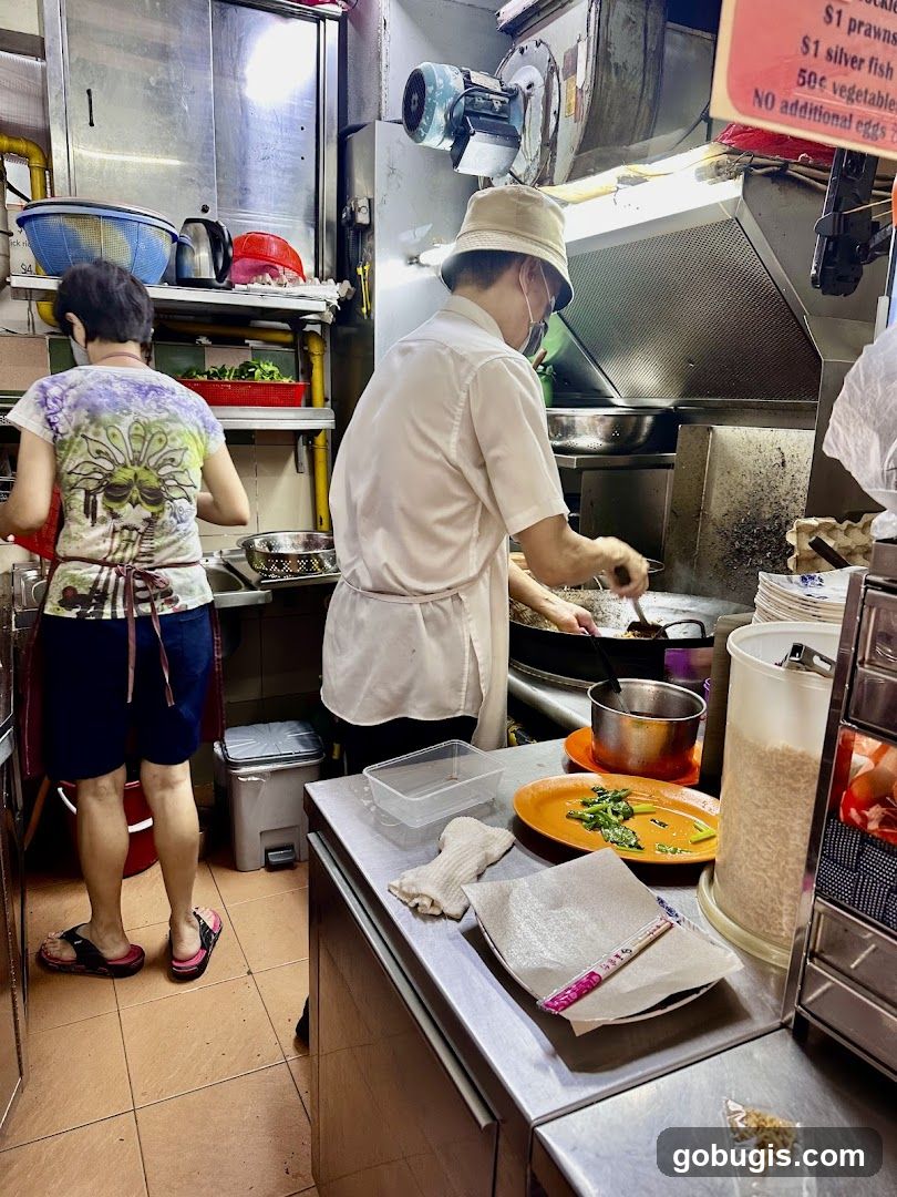 Kitchen Staff Preparing Food