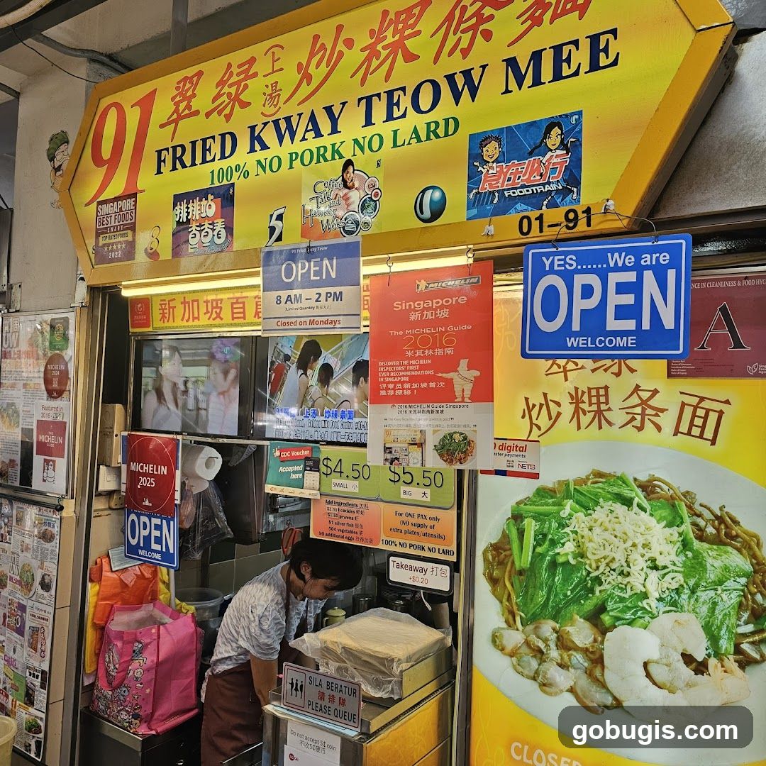 91 Fried Kway Teow Mee 翠绿炒粿条面