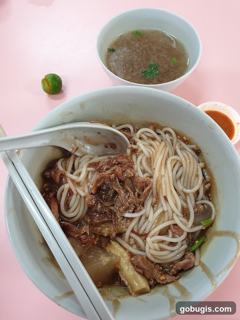 Noodles with Beef and Soup