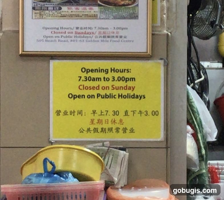 Opening Hours Sign