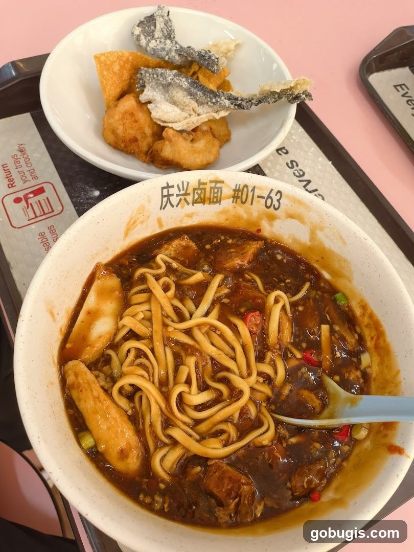 Noodles with Fried Fish Skin