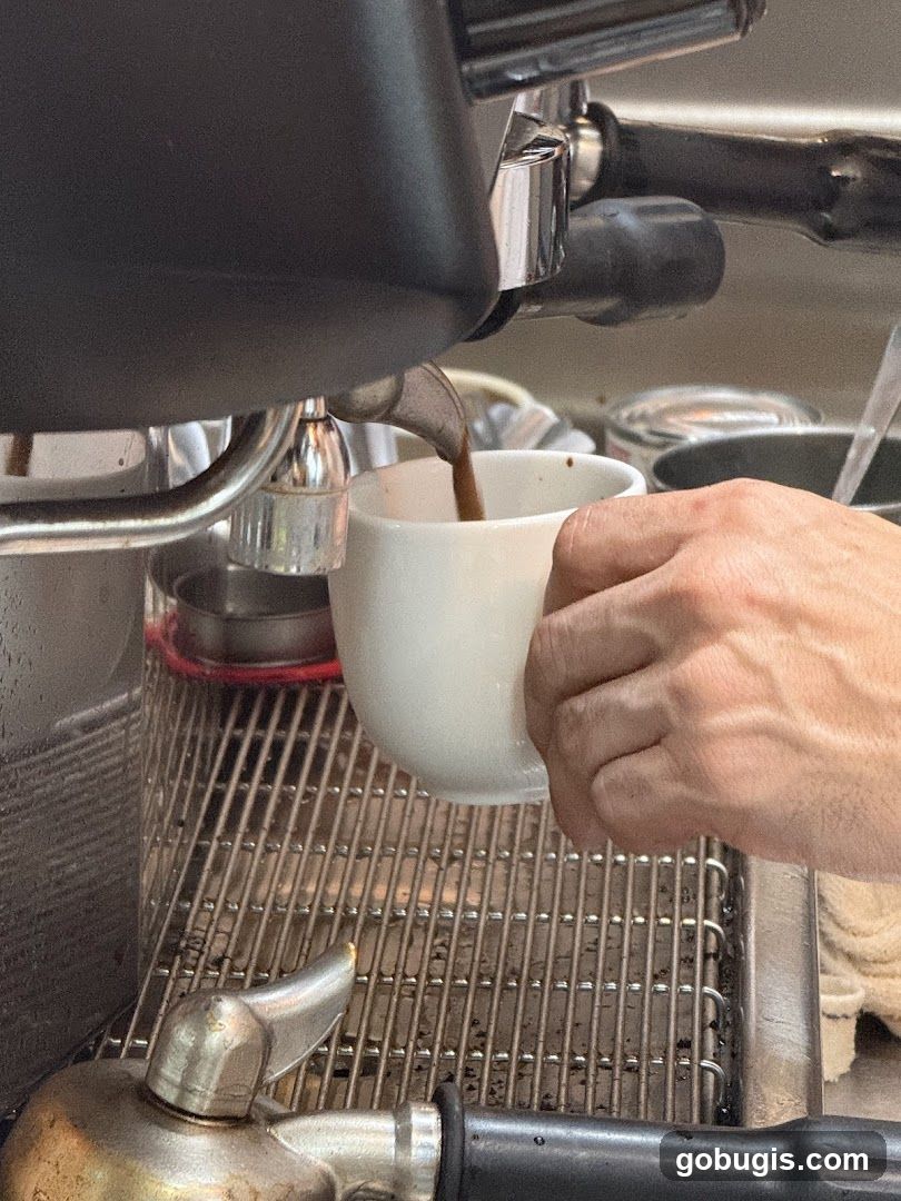 Espresso Being Poured