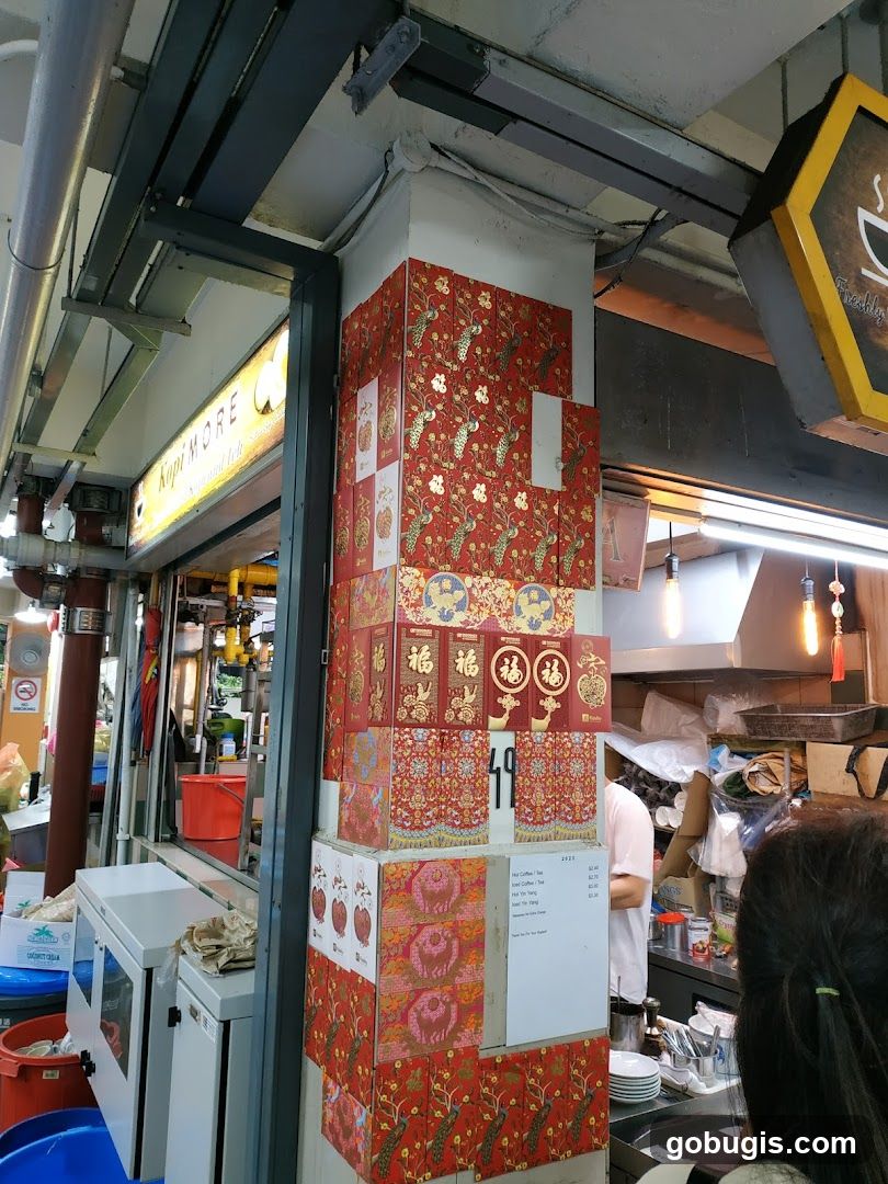 Decorated Pillar with Menu