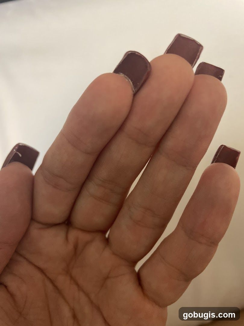 Hand with Square Nails