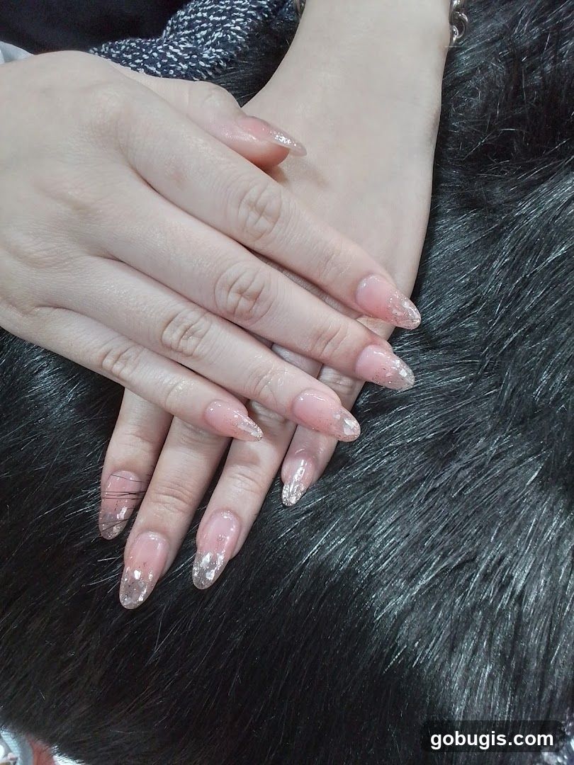 Nails with Glitter Accents